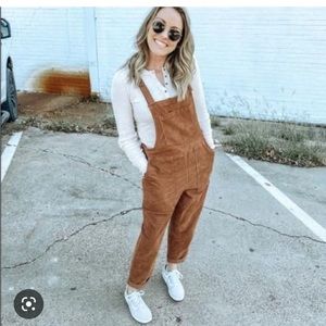 EUC aerie corduroy overalls